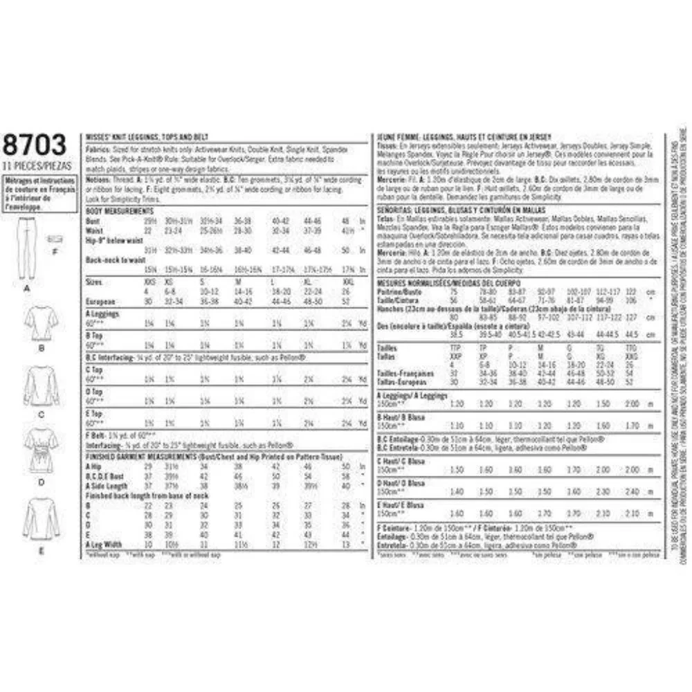Simplicity sewing pattern